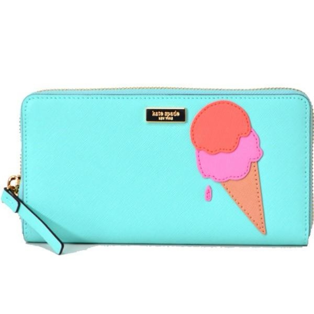 NWT Kate Spade Coated Leather Ice Cream LIMITED EDITION Wallet in Minticepop NWT - Picture 6 of 11